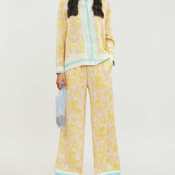 Samsøe & Samsøe “Alessandra” Wide-Leg Pants – Little Italy Print - Picture 2 of 7